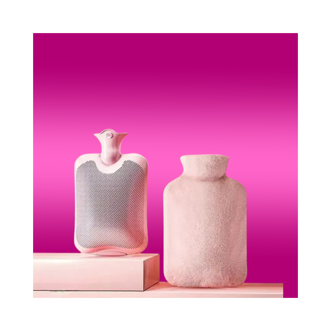 Cloth-Covered 1000ml Hot Water Bag – Cozy Hand and Foot Warmer for Girls