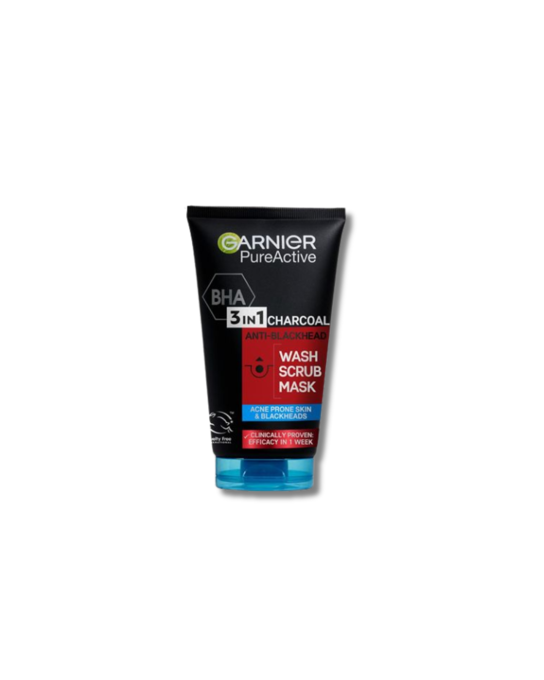 Garnier Skin Active Pure Active Intensive 3 in1 Charcoal Anti-Blackhead Wash for Acne prone skin and blackheads, 150ml