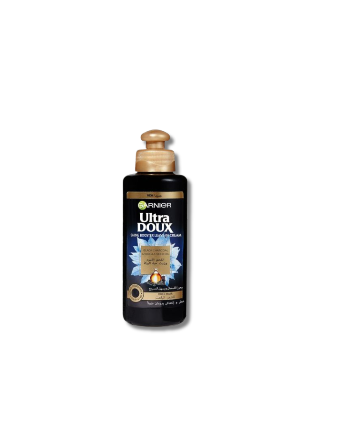 Garnier Ultra Doux Shine Booster Leave-In Cream With Black Charcoal & Nigella Seed Oil For Dull Hair 200ml