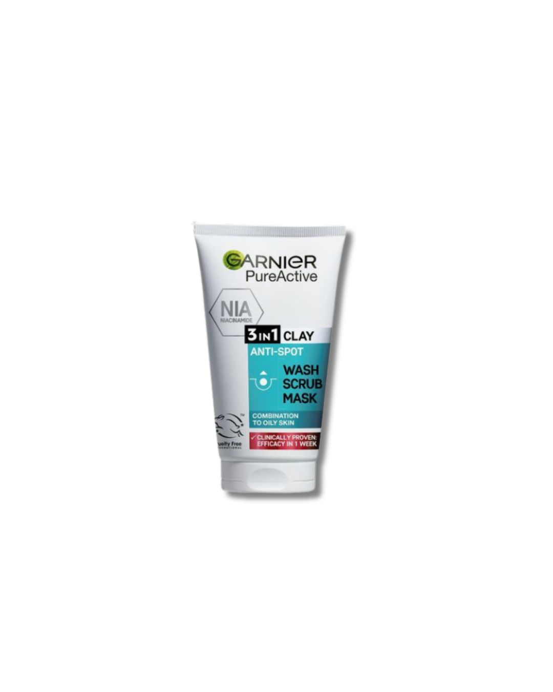 Garnier Pure Active 3-in-1 Clay Anti-Spot Wash, Scrub & Mask with Niacinamide + Clay – 50ml