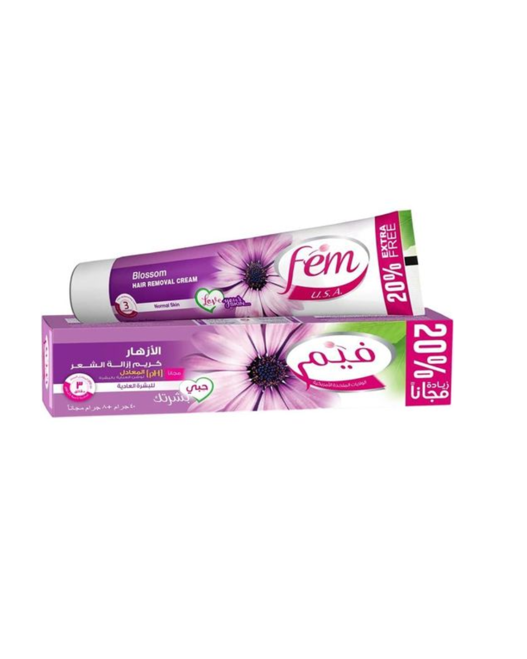 Fem Blossom Hair Removal Cream – Chamomile & Avocado (For Normal Skin)
